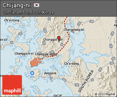 Shaded Relief Map of Chijang-ni