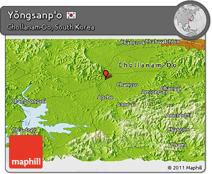 Physical Panoramic Map of Yŏngsanp'o