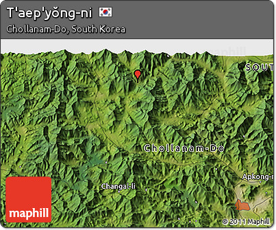 Satellite 3D Map of T'aep'yŏng-ni