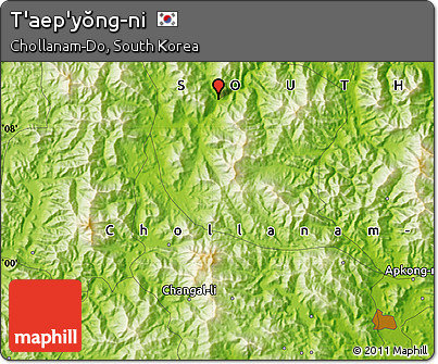 Physical Map of T'aep'yŏng-ni