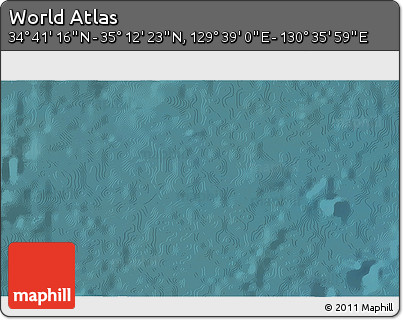 Satellite 3D Map of the Area around 34° 56' 49" N, 130° 7' 30" E
