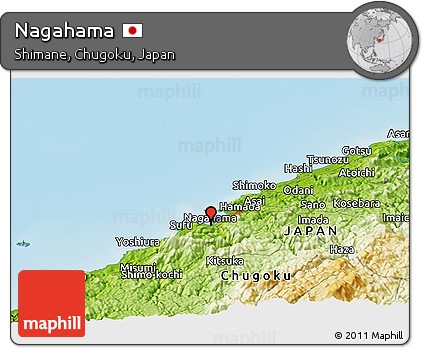 Physical Panoramic Map of Nagahama