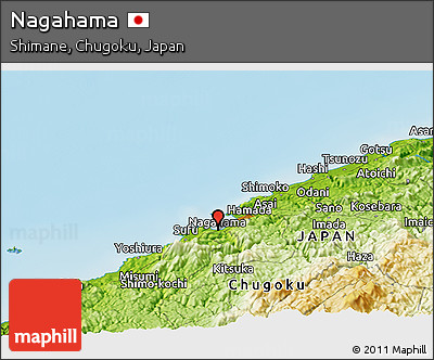 Physical Panoramic Map of Nagahama