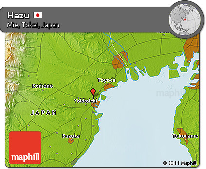 Physical 3D Map of Hazu