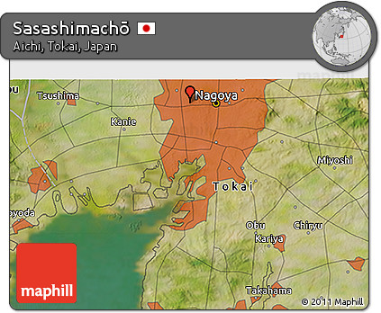 Satellite 3D Map of Sasashimachō