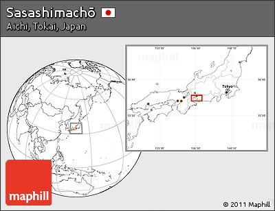 Blank Location Map of Sasashimachō