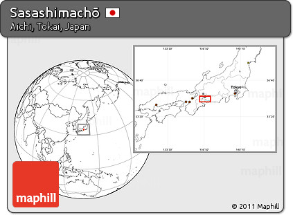 Blank Location Map of Sasashimachō