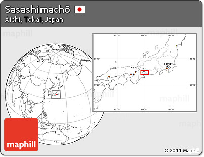 Blank Location Map of Sasashimachō