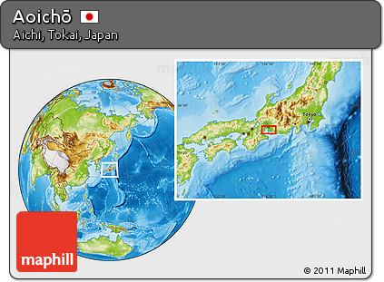 Physical Location Map of Aoichō