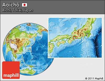 Physical Location Map of Aoichō