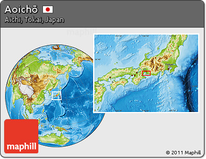 Physical Location Map of Aoichō