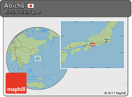Savanna Style Location Map of Aoichō
