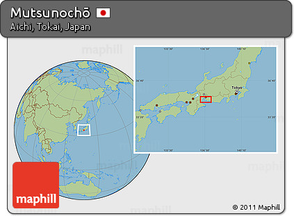 Savanna Style Location Map of Mutsunochō