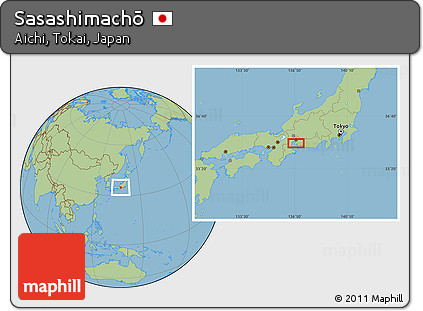 Savanna Style Location Map of Sasashimachō