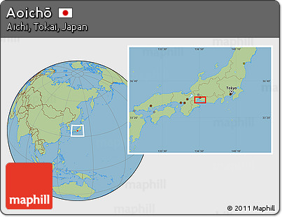Savanna Style Location Map of Aoichō