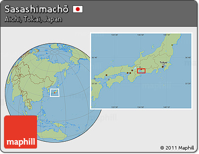 Savanna Style Location Map of Sasashimachō
