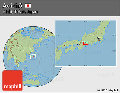 Savanna Style Location Map of Aoichō