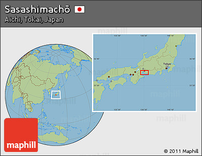 Savanna Style Location Map of Sasashimachō