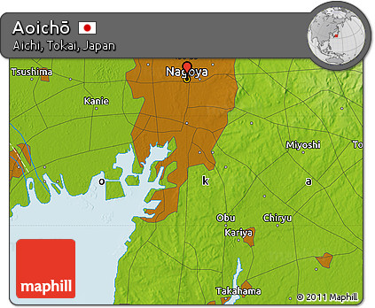 Physical Map of Aoichō