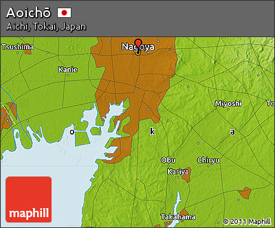 Physical Map of Aoichō