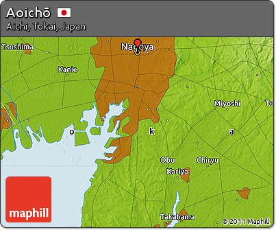 Physical Map of Aoichō