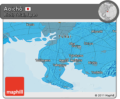 Political Panoramic Map of Aoichō