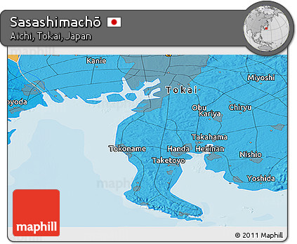 Political Panoramic Map of Sasashimachō