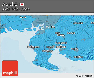 Political Panoramic Map of Aoichō