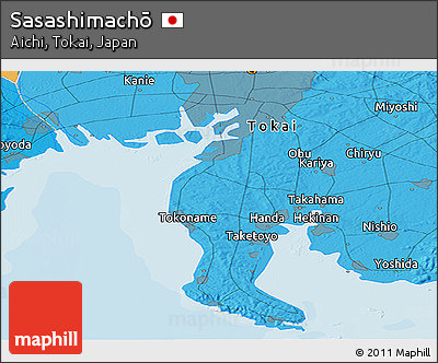 Political Panoramic Map of Sasashimachō