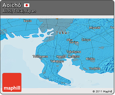 Political Panoramic Map of Aoichō