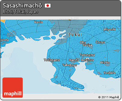 Political Panoramic Map of Sasashimachō