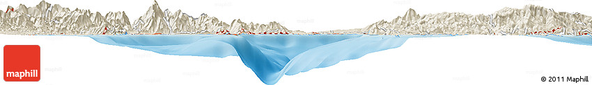 Shaded Relief Horizon Map of Sumiyoshi