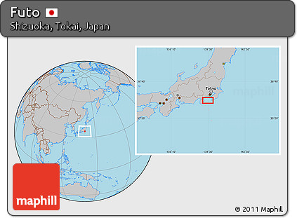 Gray Location Map of Futo