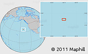 Gray Location Map of the area around 34° 56' 49" N, 140° 10' 30" W