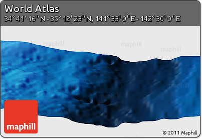 Physical Panoramic Map of the Area around 34° 56' 49" N, 142° 1' 30" E