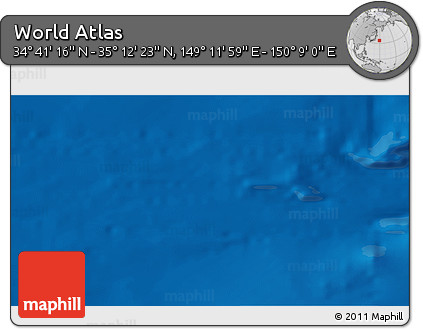Physical 3D Map of the Area around 34° 56' 49" N, 149° 40' 30" E