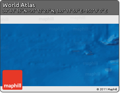 Physical 3D Map of the Area around 34° 56' 49" N, 149° 40' 30" E