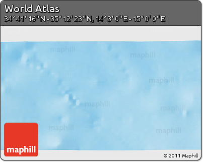 Physical 3D Map of the Area around 34° 56' 49" N, 14° 31' 30" E