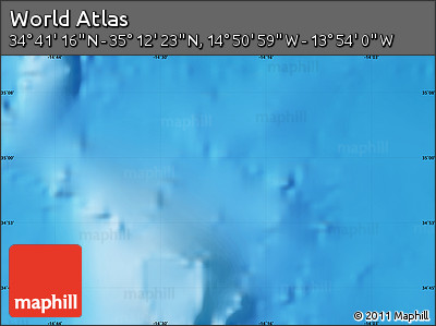Physical Map of the Area around 34° 56' 49" N, 14° 22' 30" W