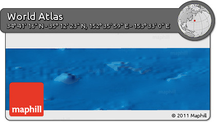 Physical Panoramic Map of the Area around 34° 56' 49" N, 153° 4' 29" E