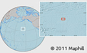 Gray Location Map of the area around 34° 56' 49" N, 157° 10' 30" W, hill shading