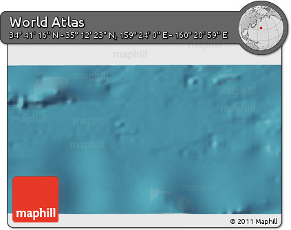 Satellite 3D Map of the Area around 34° 56' 49" N, 159° 52' 30" E