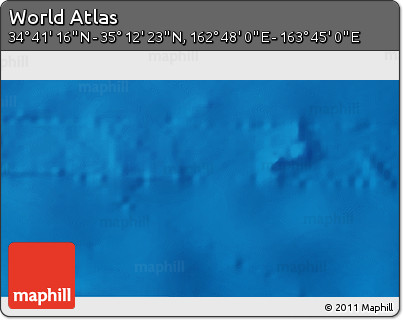 Physical 3D Map of the Area around 34° 56' 49" N, 163° 16' 30" E