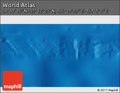 Shaded Relief 3D Map of the Area around 34° 56' 49" N, 166° 40' 30" E