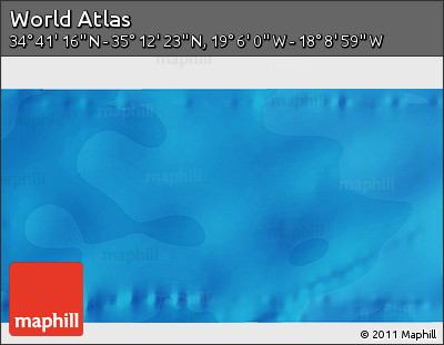 Political 3D Map of the Area around 34° 56' 49" N, 18° 37' 30" W