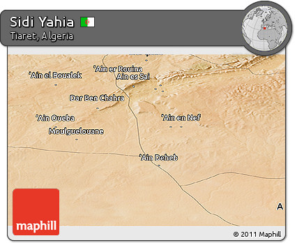 Satellite Panoramic Map of Sidi Yahia