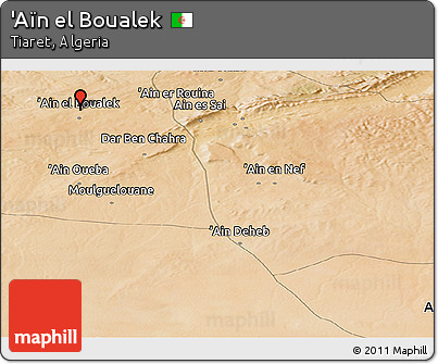 Satellite Panoramic Map of 'Aïn El Boualek