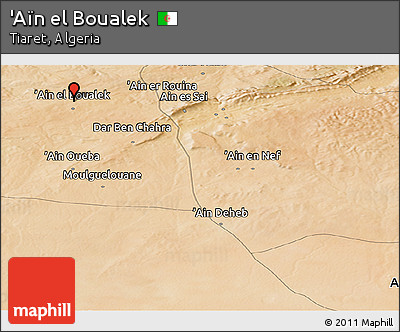 Satellite Panoramic Map of 'Aïn El Boualek