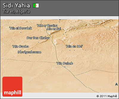 Satellite Panoramic Map of Sidi Yahia