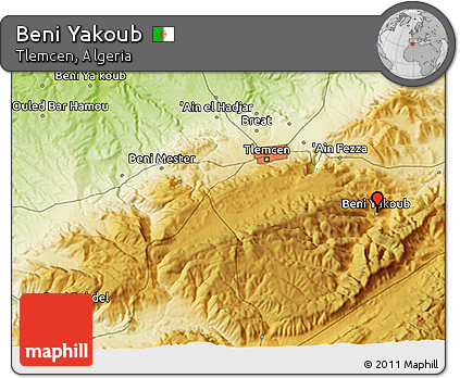 Physical 3D Map of Beni Yakoub